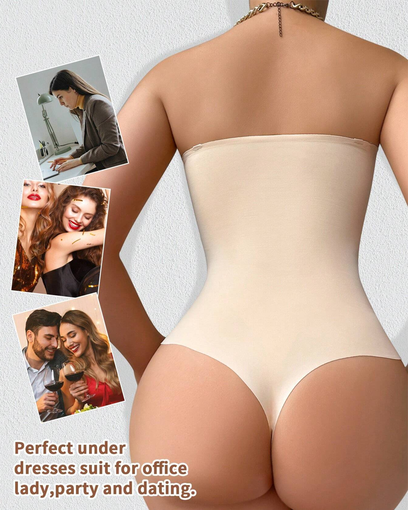 Wire-Free Invisible Strap One-Piece Tummy Control Bodysuit