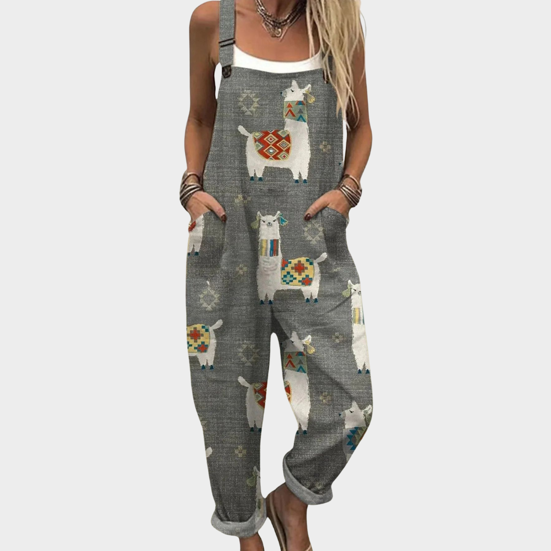 Leah - Comfortable Printed Overalls
