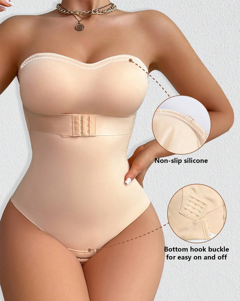 Wire-Free Invisible Strap One-Piece Tummy Control Bodysuit