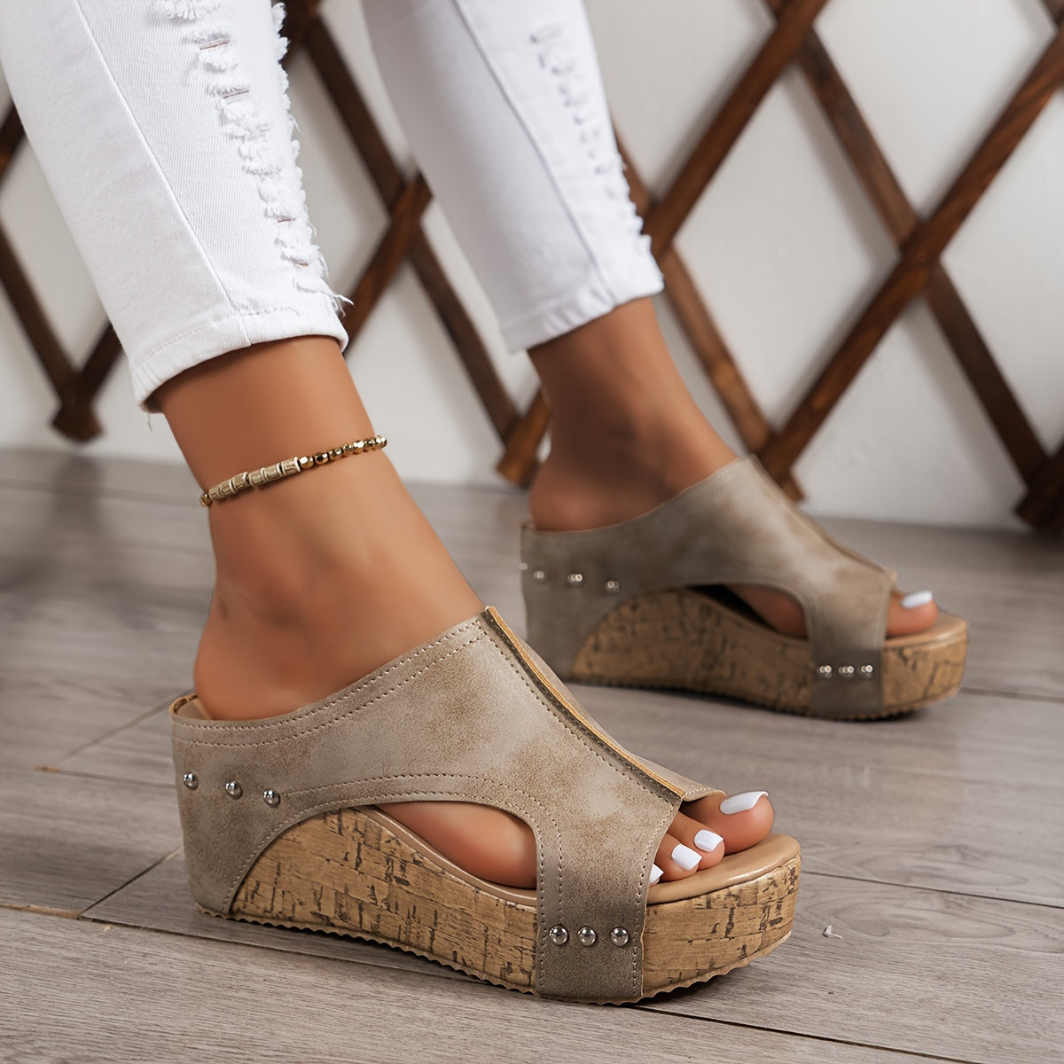Vivienne | Retro Wedge Sandals