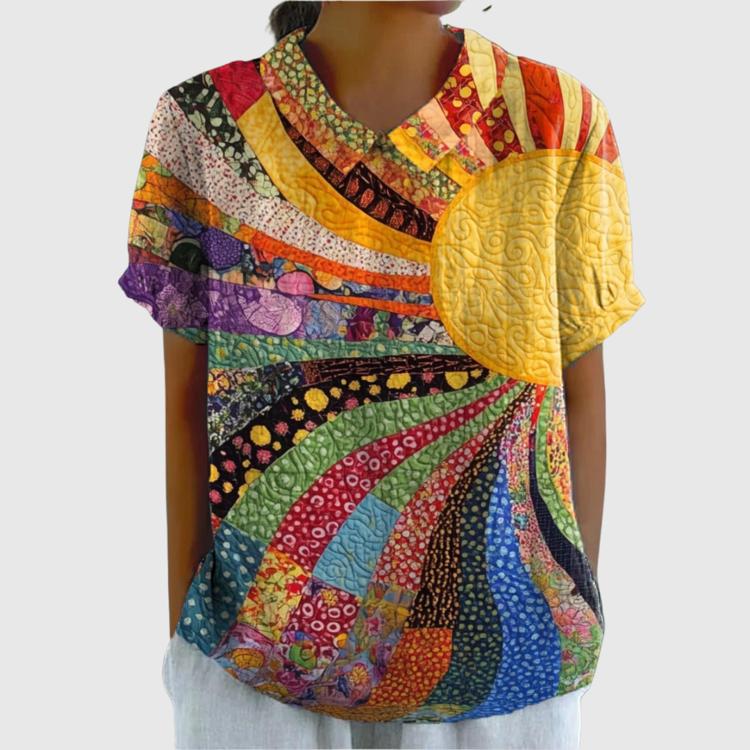 Lila | Sunburst Patchwork Shirt