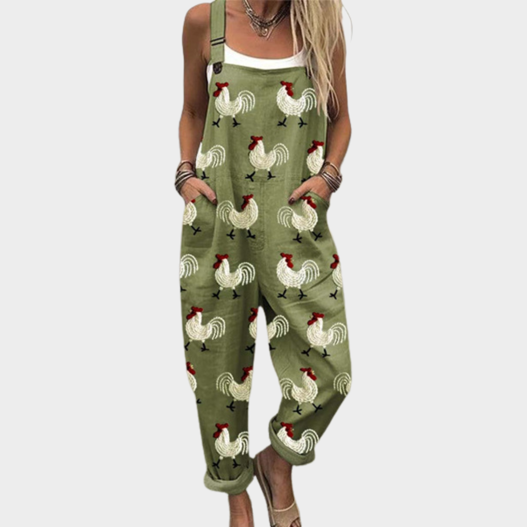 Ava - Comfortable Printed Overalls