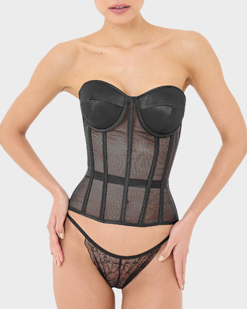 Mesh Supportive Push-Up Corset