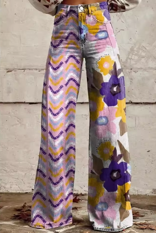 Isadora™ - Bohemian Floral Trousers
