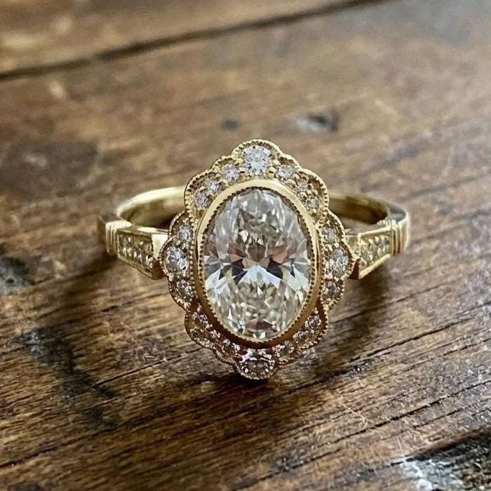 Vintage Oval Radiance Ring