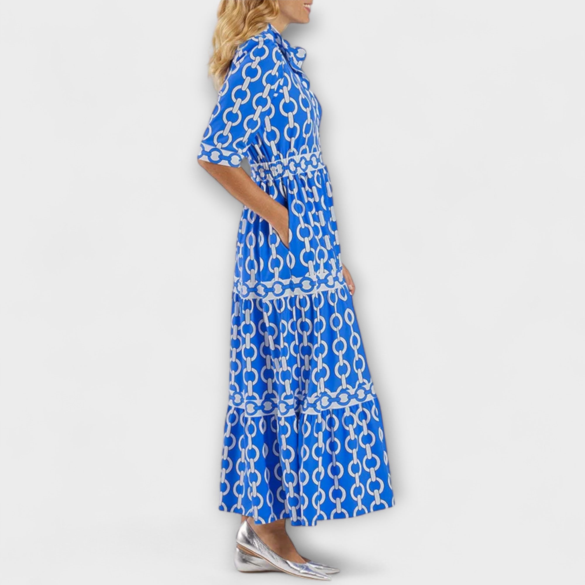 Wendy™ - Midi Dress with Chain Pattern