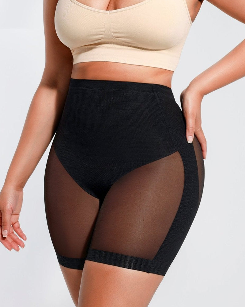 Women's Low Waist Mesh Tummy Control Shaping Shorts