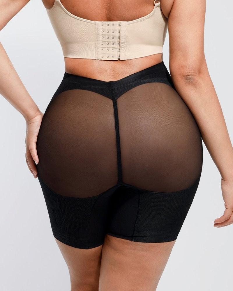 Women's Low Waist Mesh Tummy Control Shaping Shorts
