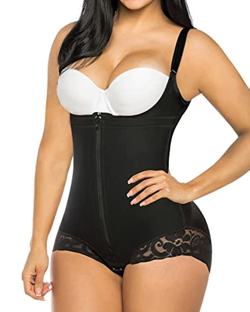 Zipper Open Bust Full Body Shaper