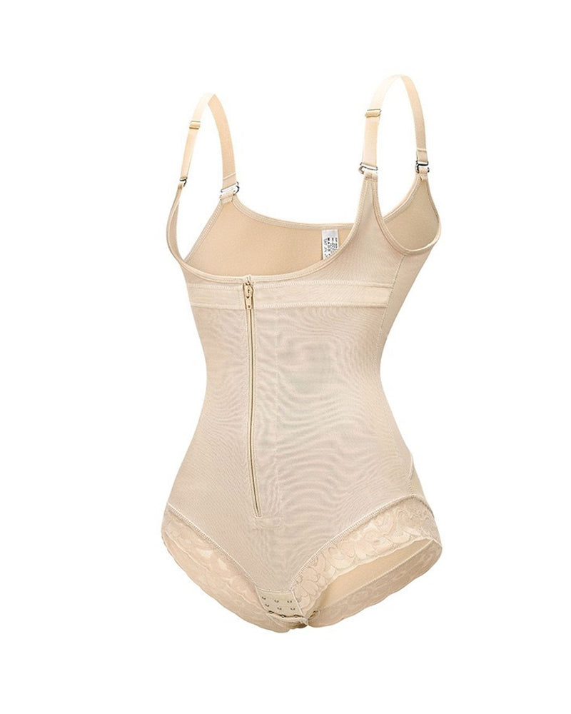 Zipper Open Bust Full Body Shaper