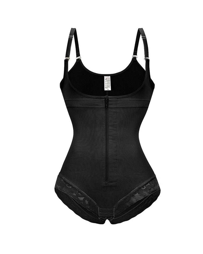 Zipper Open Bust Full Body Shaper