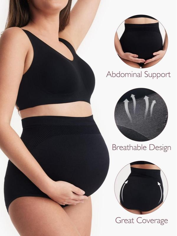 Women's Maternity Belly Support Panties Over Bump 3-Pack