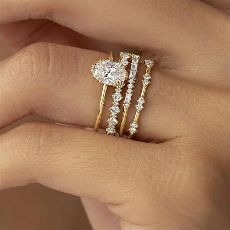 Blossom Radiance Ring Set