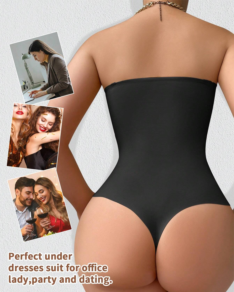 Wire-Free Invisible Strap One-Piece Tummy Control Bodysuit