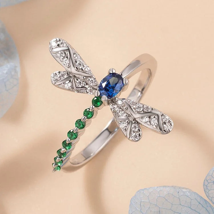 Rainbow Dragonfly Ring