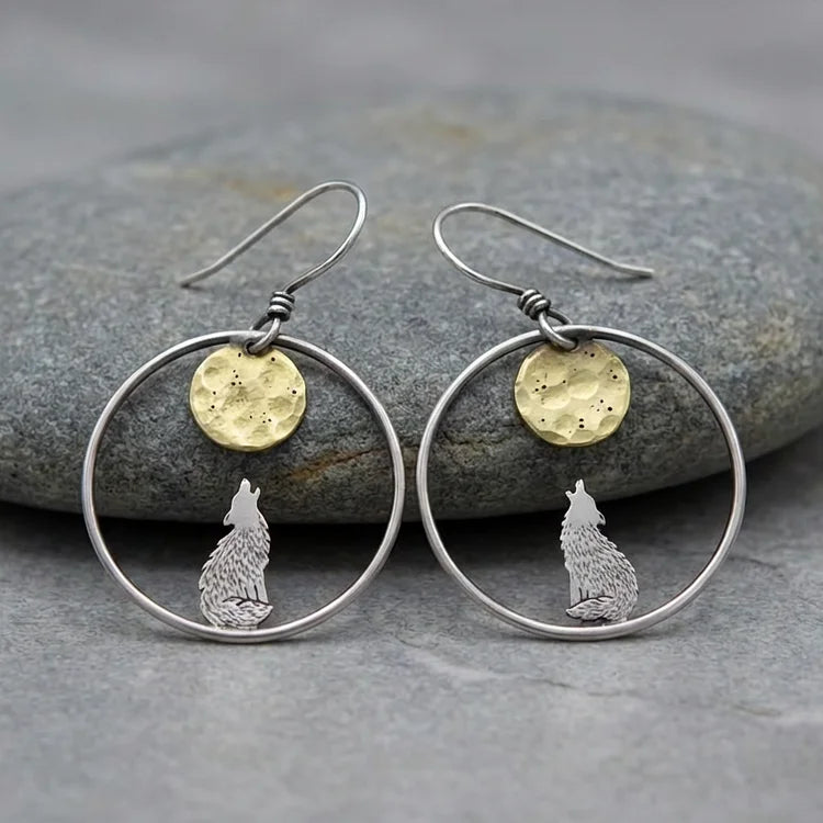 Boho Moon Hollow Dangle Earrings