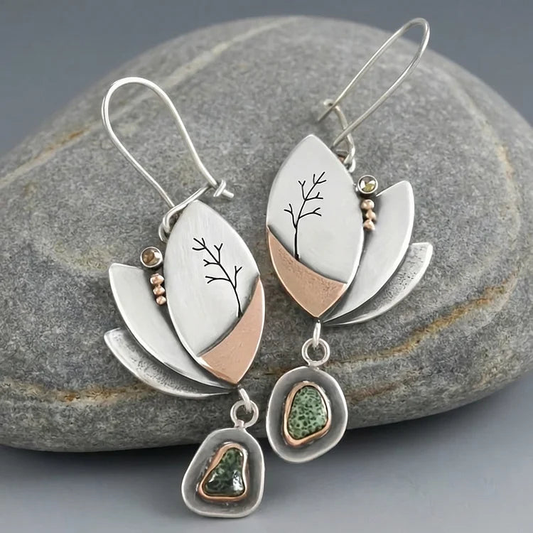 Vintage Turquoise Geometric Earrings