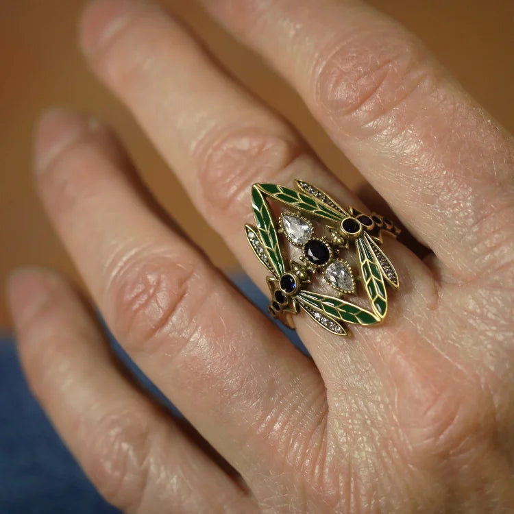 Double Dragonfly Ring