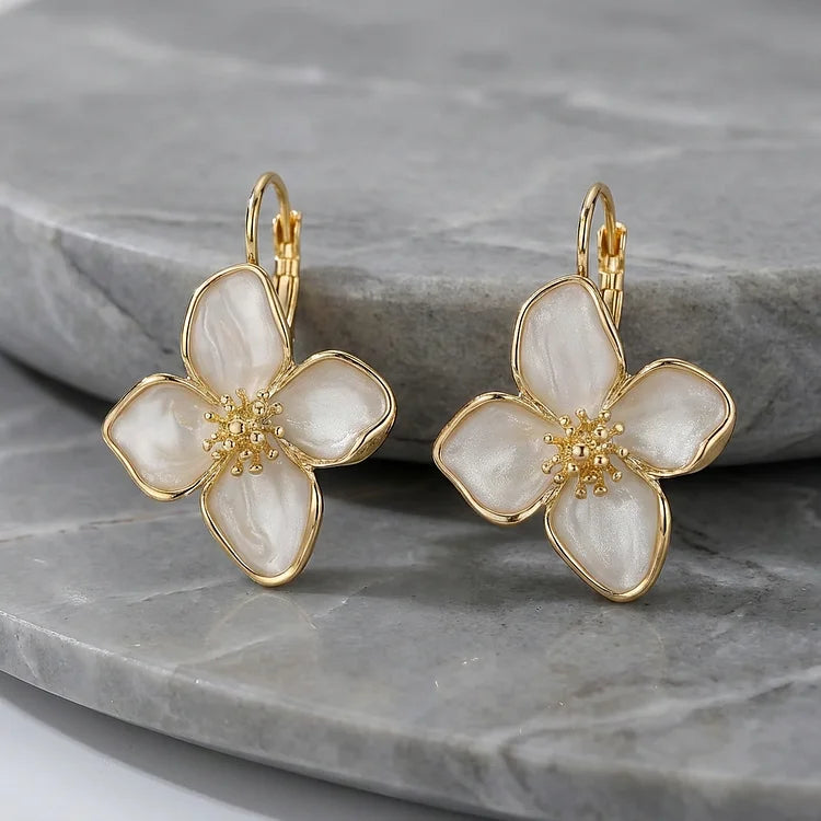 Vintage Resin Bloom Earrings