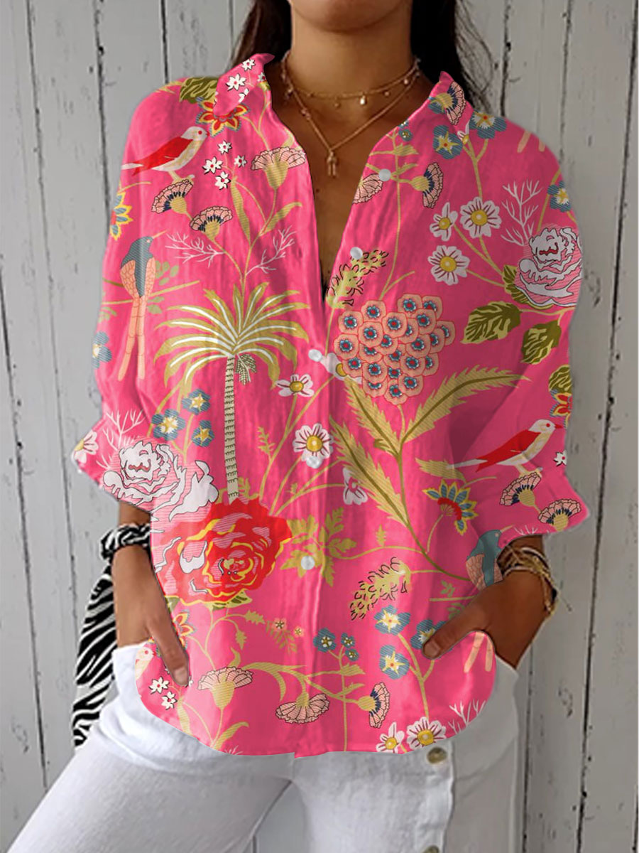 Allyson | Tropical Floral Blouse