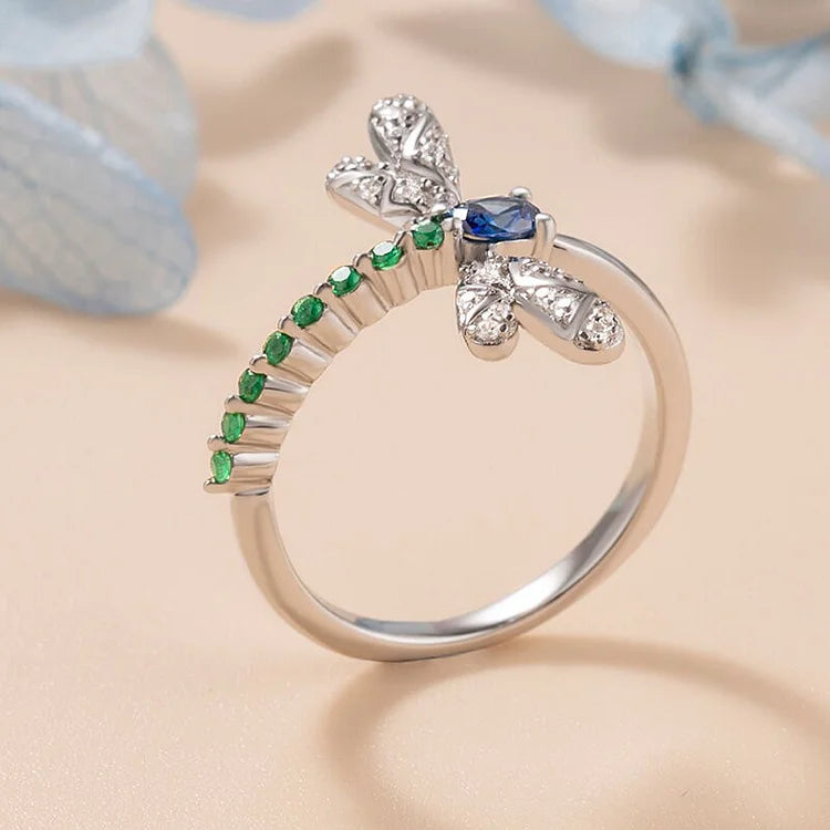 Rainbow Dragonfly Ring