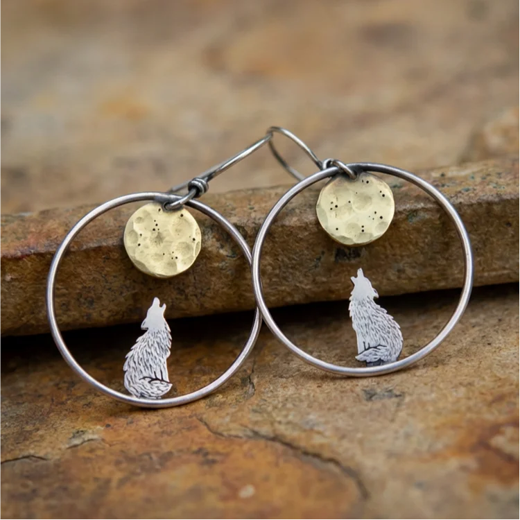 Boho Moon Hollow Dangle Earrings