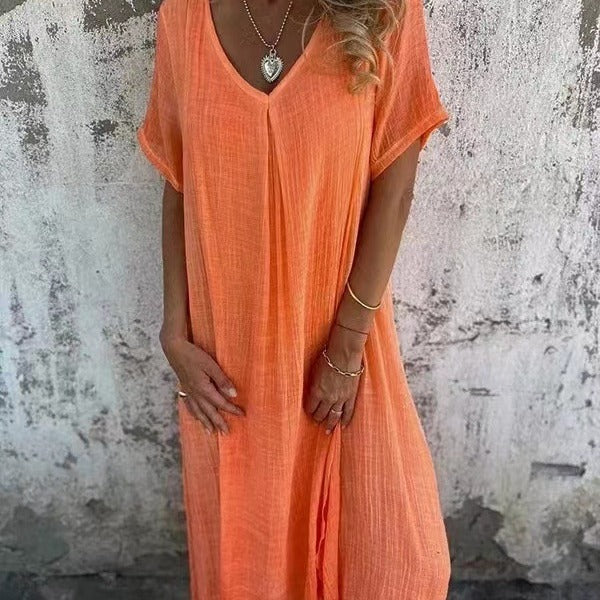 Amy™ - Loose V-Neck Dress