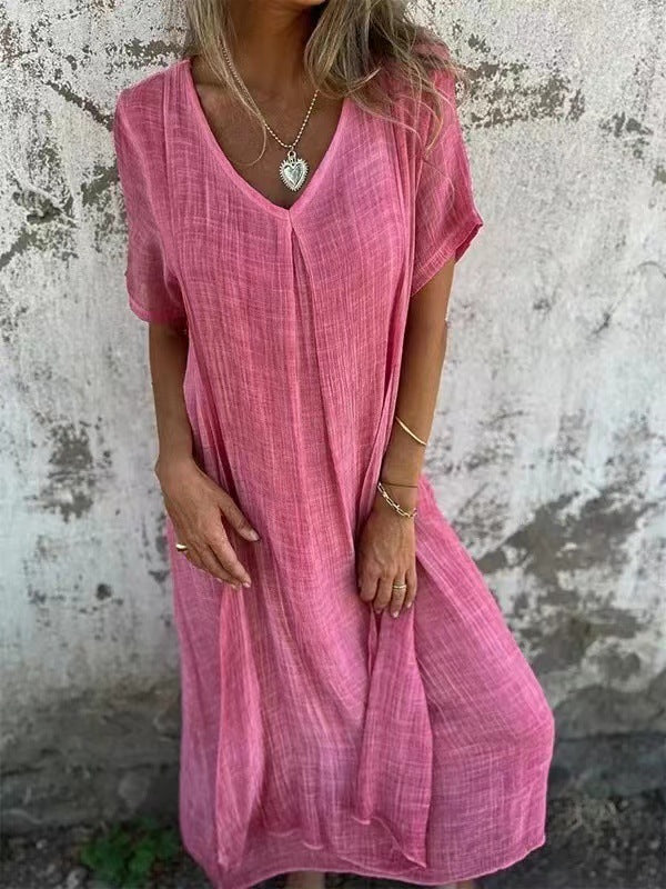 Amy™ - Loose V-Neck Dress