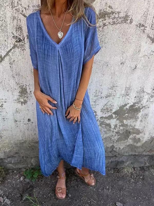 Amy™ - Loose V-Neck Dress