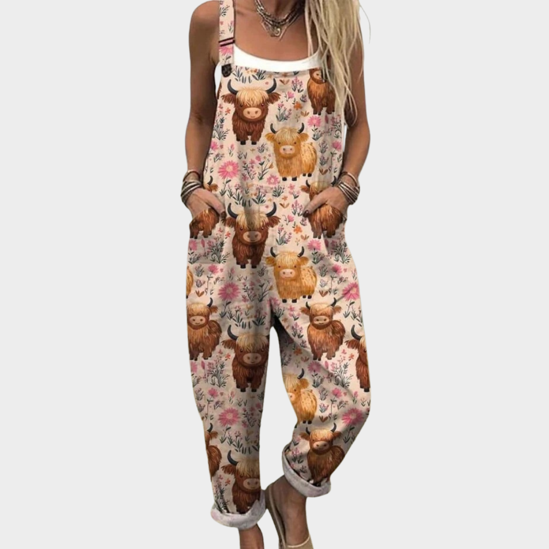 Zoe - Comfortable Printed Overalls