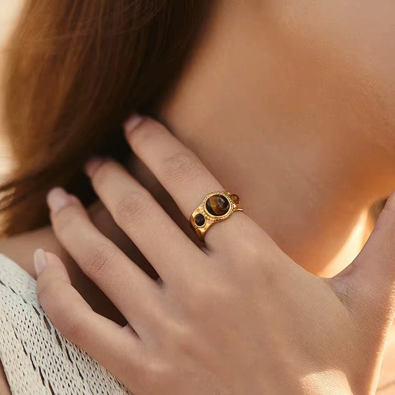 Tiger Eye Boho Ring
