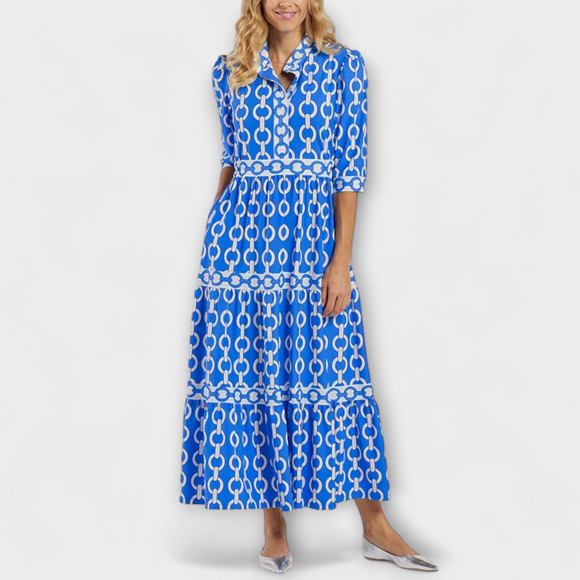 Wendy™ - Midi Dress with Chain Pattern