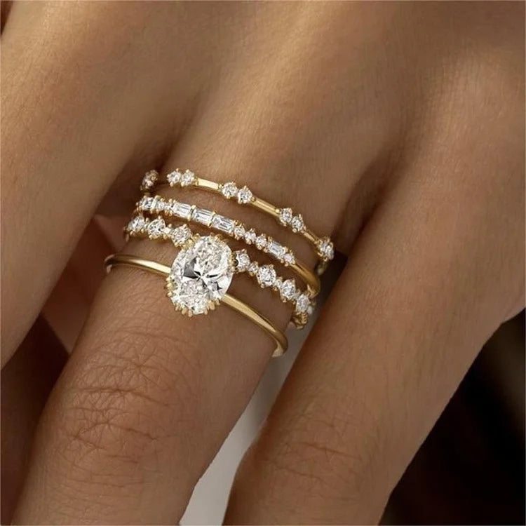 Blossom Radiance Ring Set