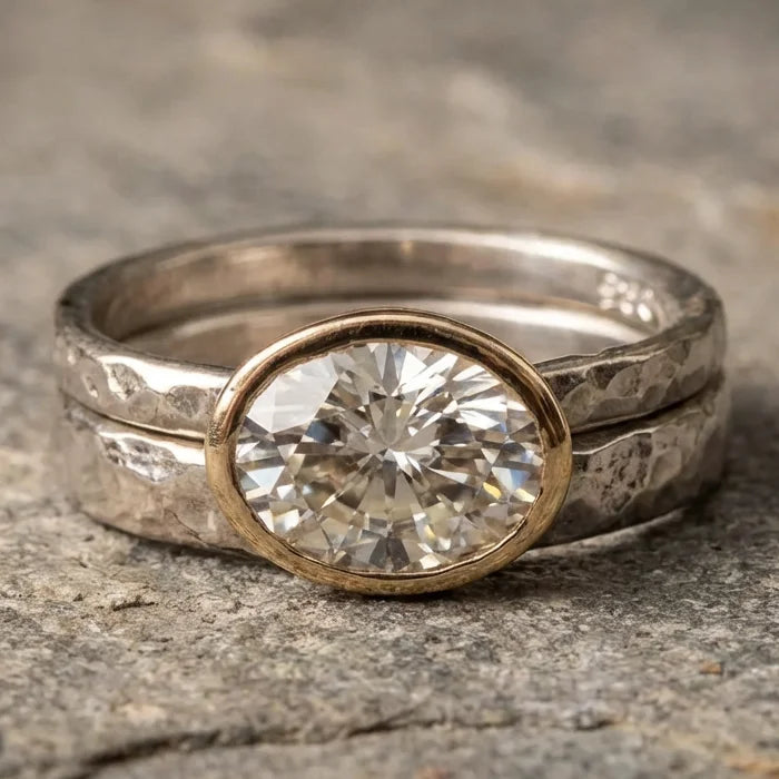 Vintage Oval Spark Ring