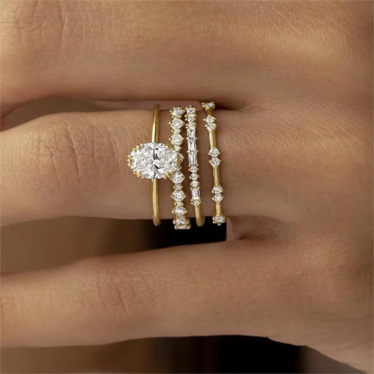 Blossom Radiance Ring Set