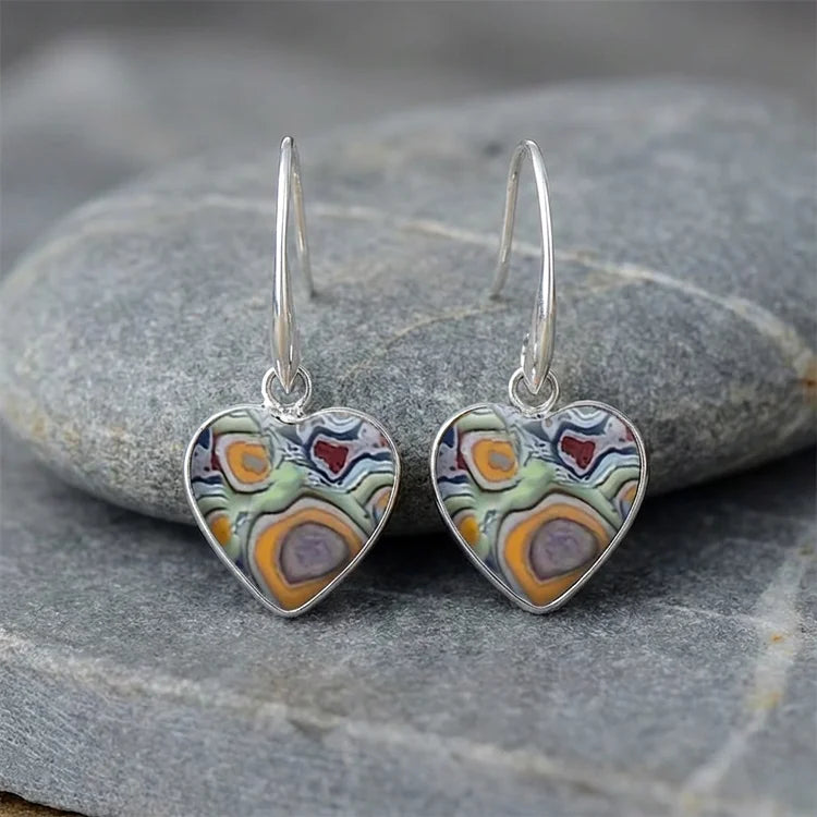 Vintage Turquoise Heart Earrings