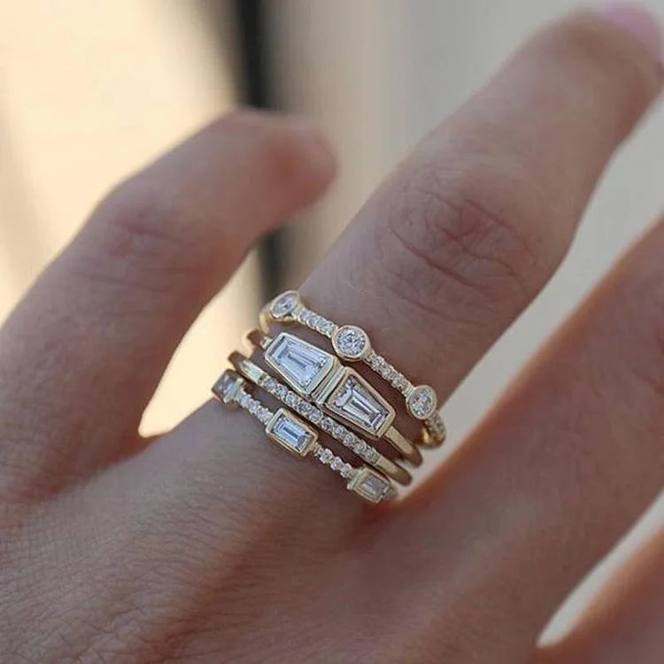 Vintage Sparkel Ring Set