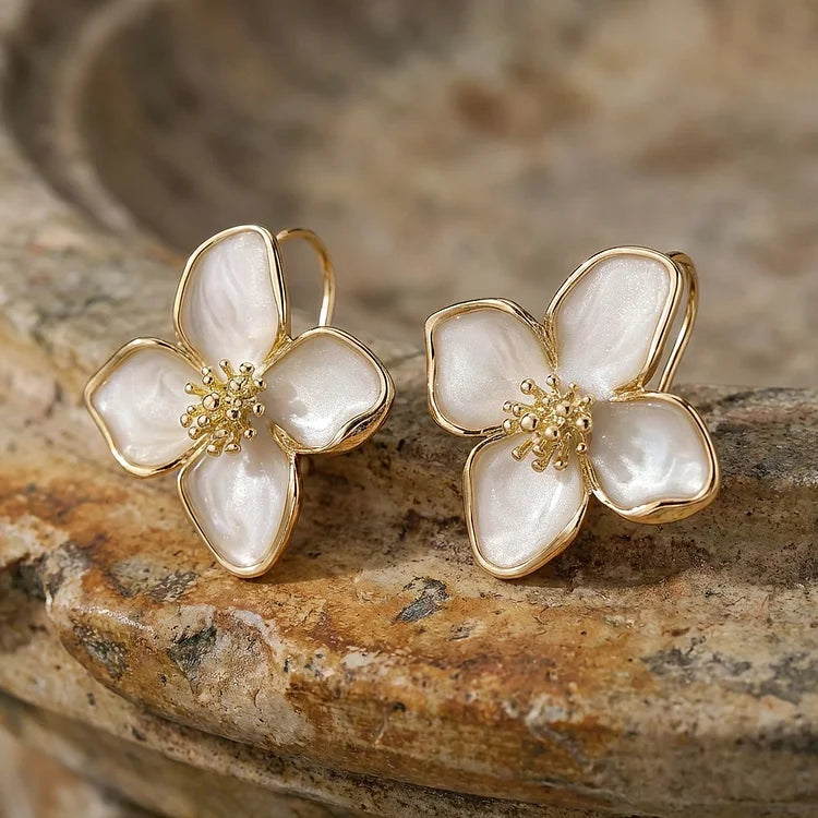 Vintage Resin Bloom Earrings