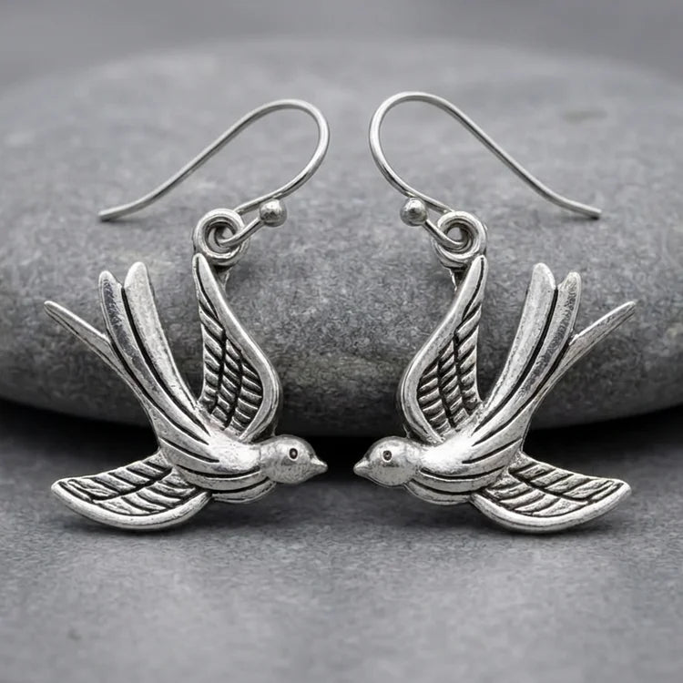 Vintage Swallow Drop Earrings