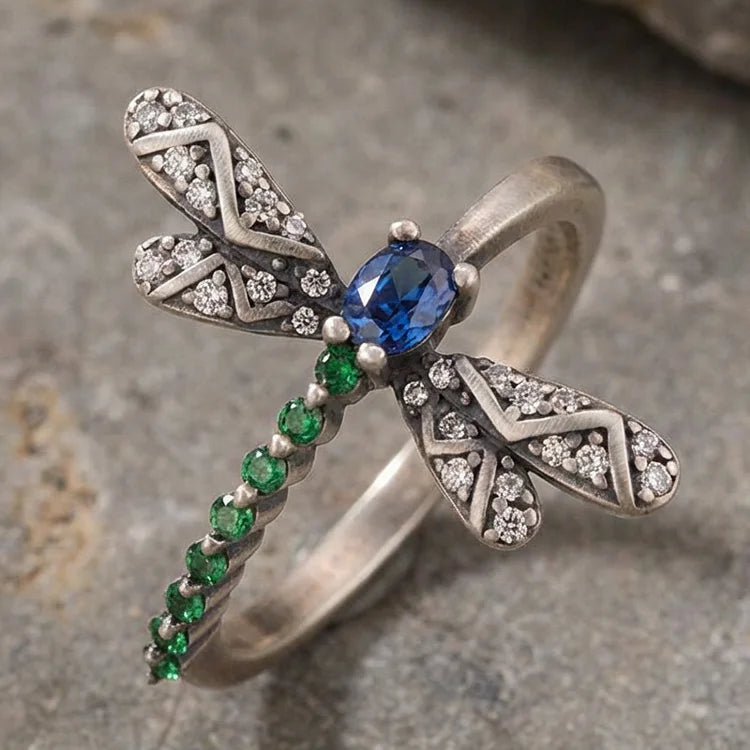 Rainbow Dragonfly Ring