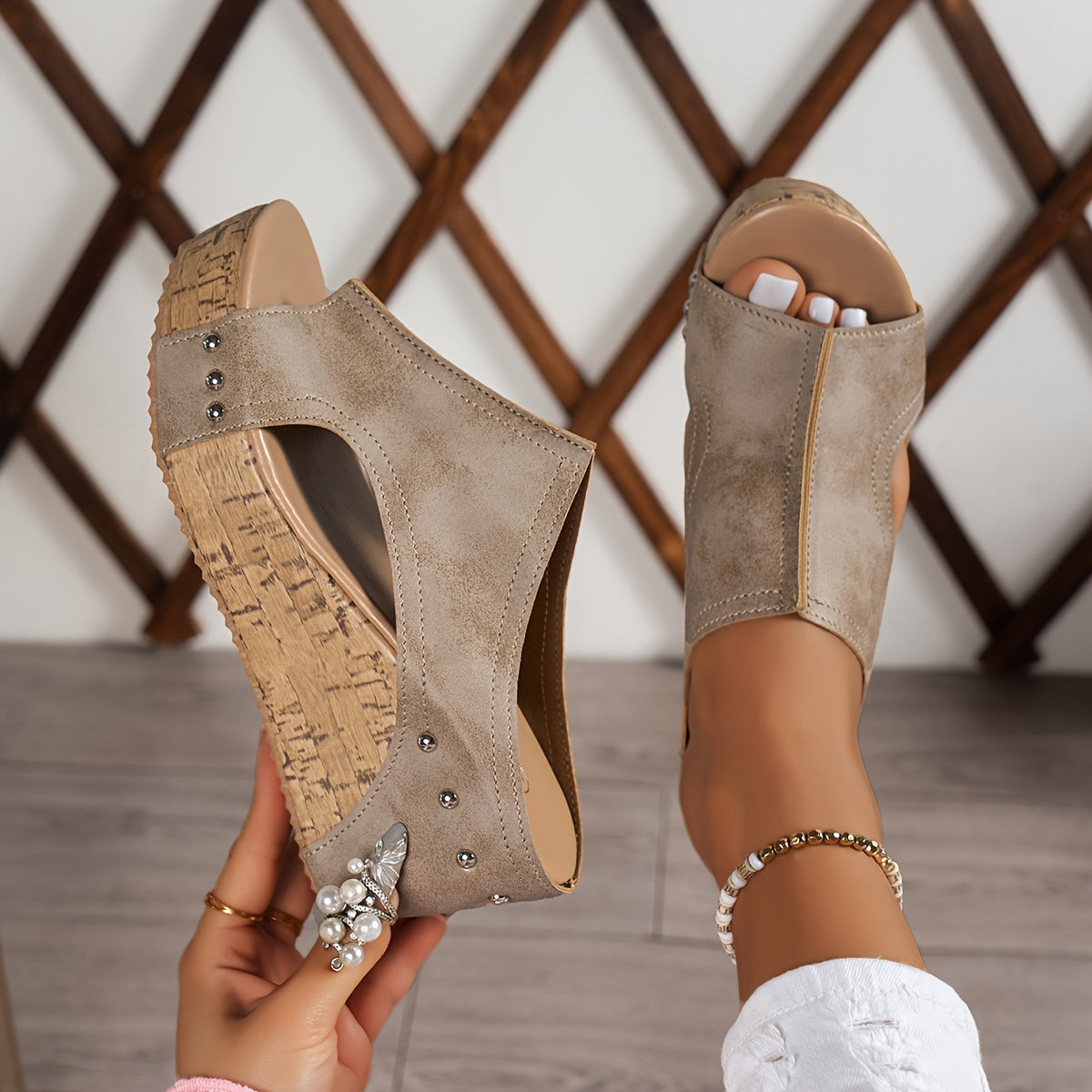 Vivienne | Retro Wedge Sandals