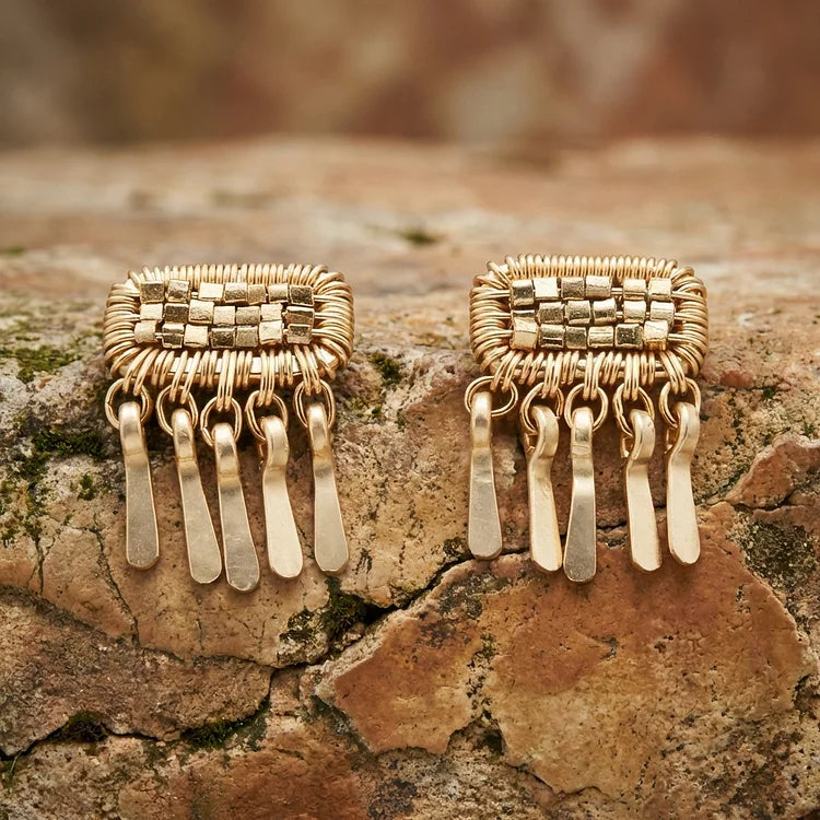 Vintage Fringe Drop Earrings