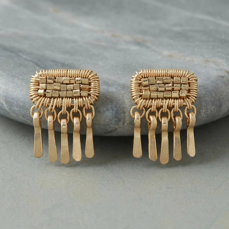 Vintage Fringe Drop Earrings