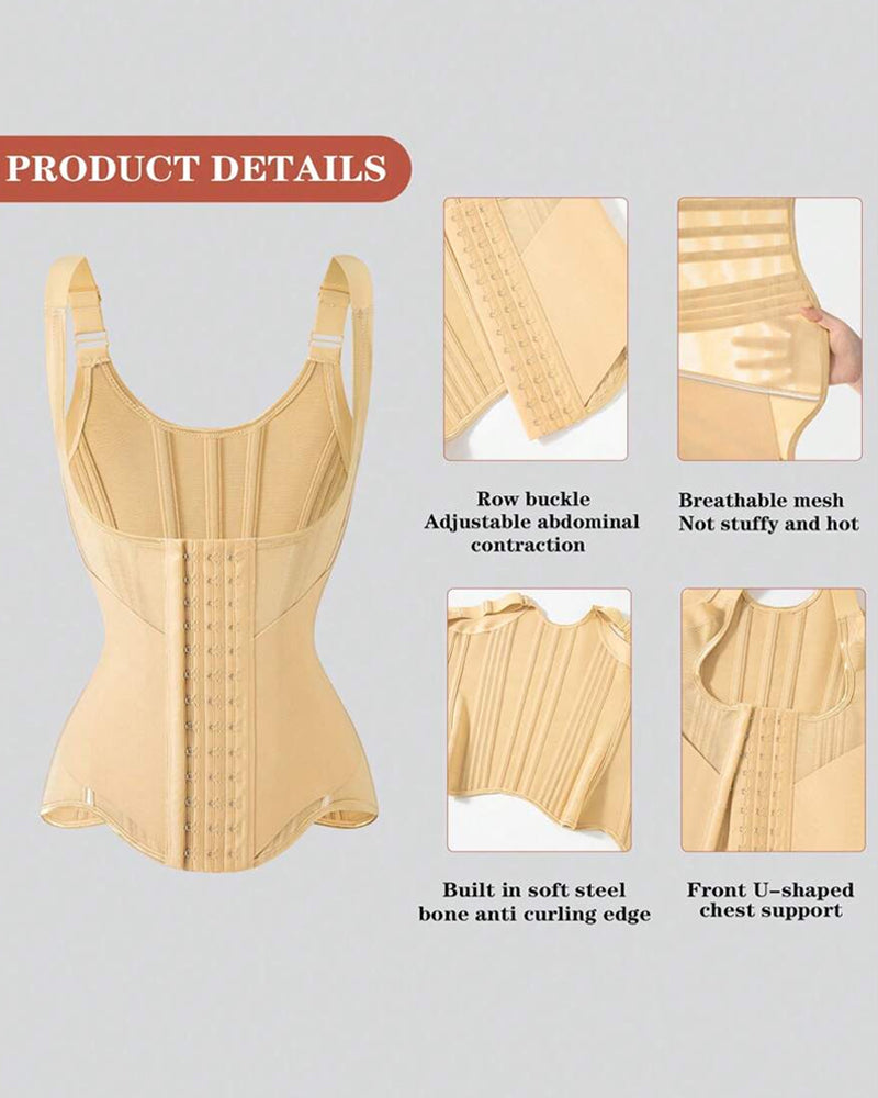 Women's Mesh Adjustable Straps Waist Trainer Body Shaper