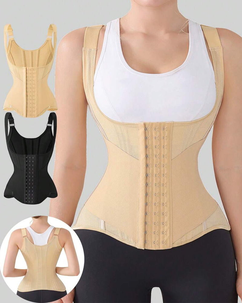 Women's Mesh Adjustable Straps Waist Trainer Body Shaper