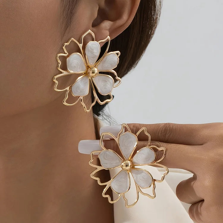 Emerald Bloom Statement Earrings