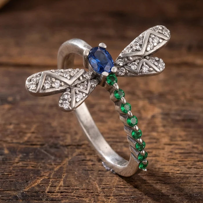 Rainbow Dragonfly Ring