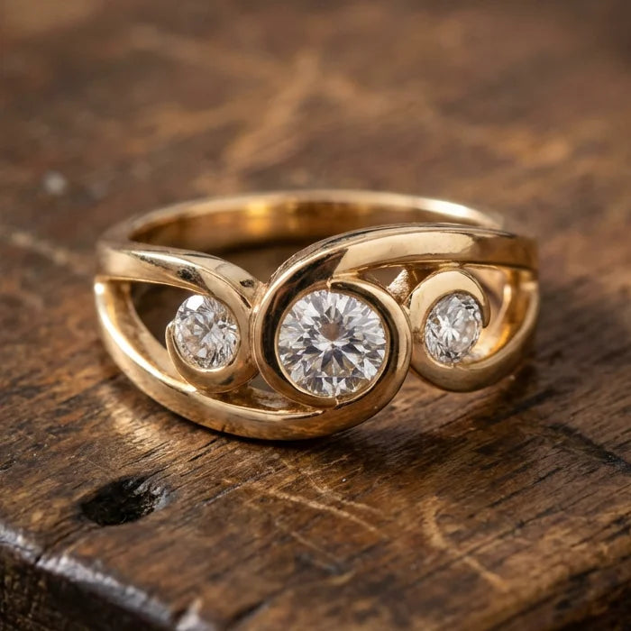 Glowing Spiral Ring
