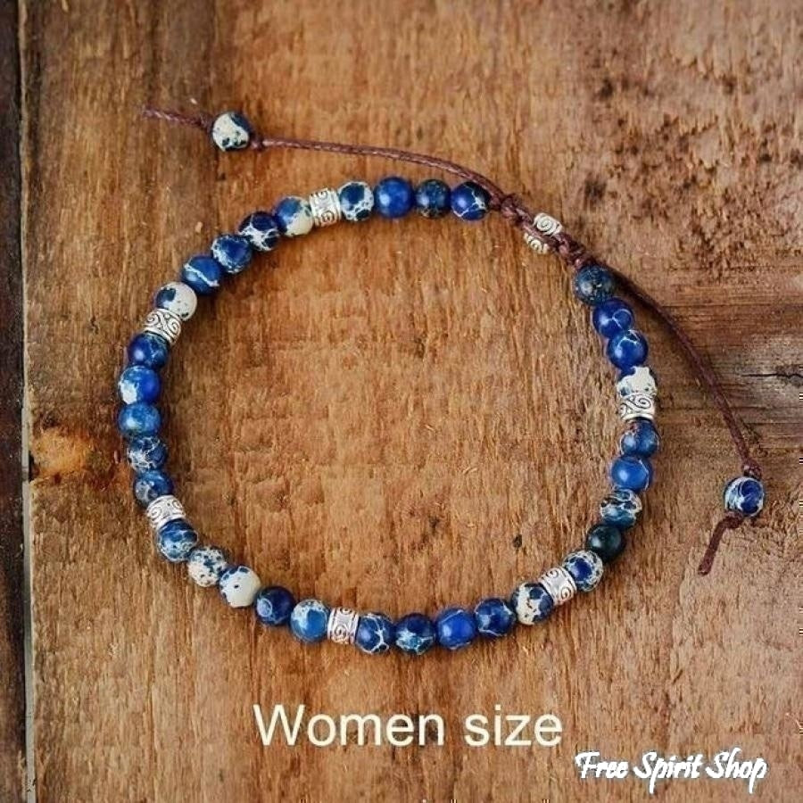 Handmade Purple Jasper Stone Adjustable Bracelet