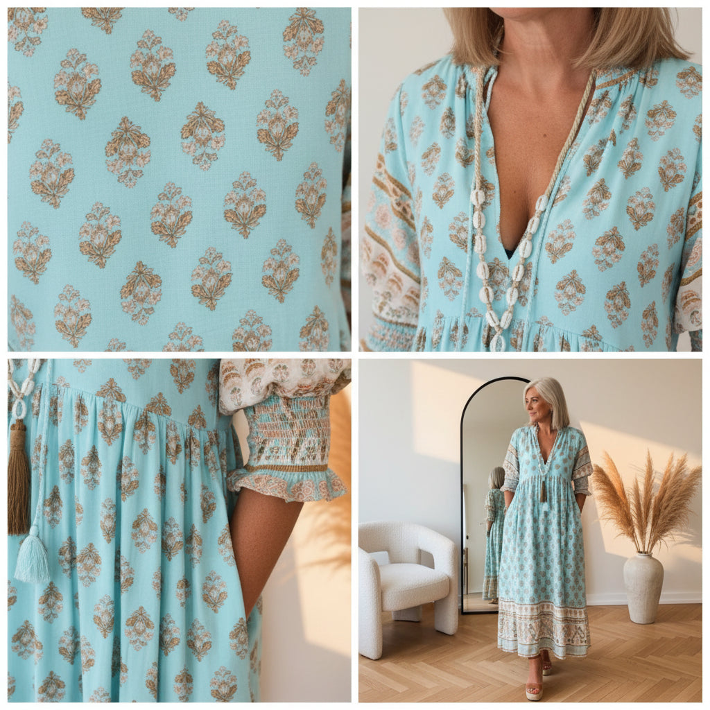 Audrey™ | Boho Midi Dress with Tassels